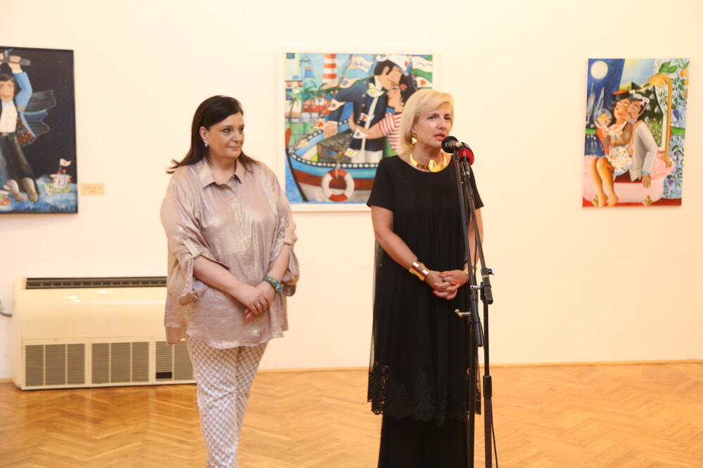Petrović i Miranović na otvaranju izložbe, Foto: Radomir Petrić
