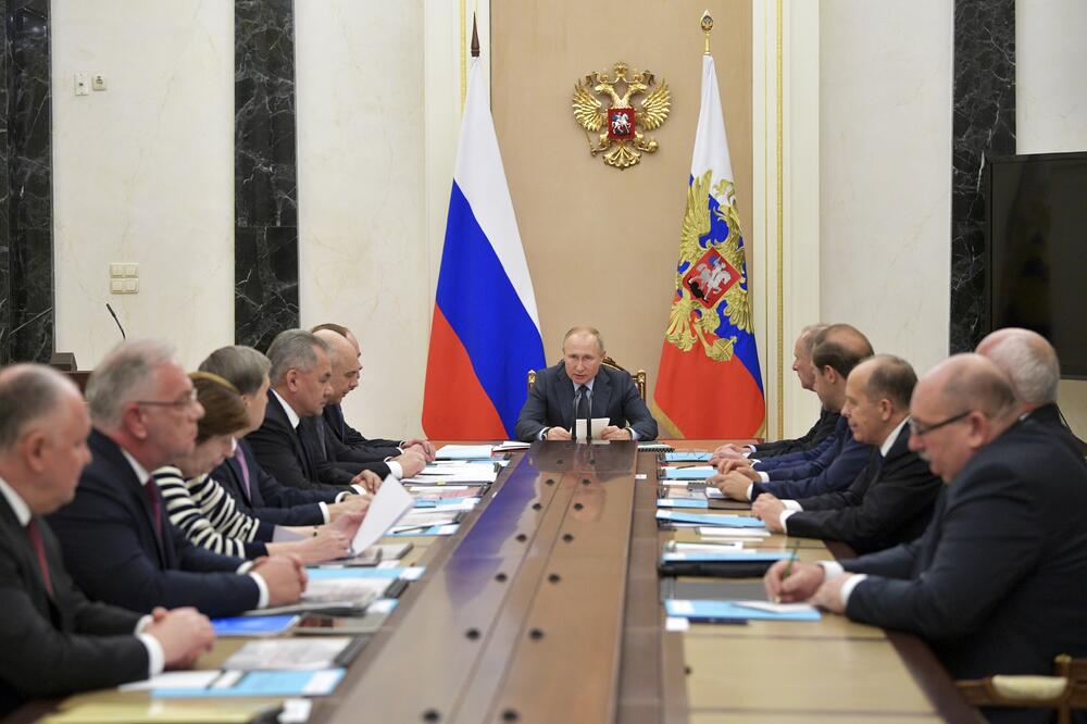 Putin na sastanku sastanku s najvišim zvaničnicima Rusije, Foto: Beta/AP