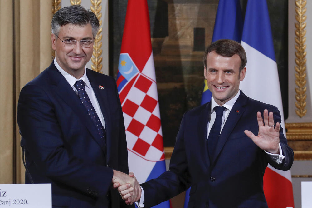 Plenković i Makron, Foto: AP