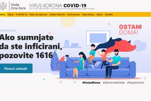 Ovo je sajt za sve informacije o koronavirusu u Crnoj Gori