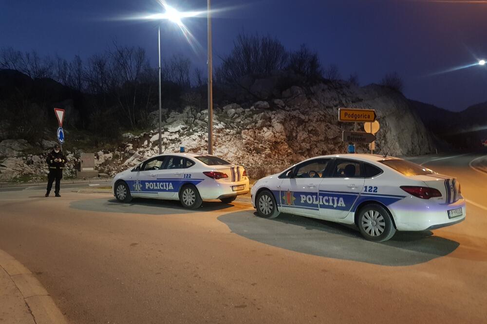 Policijske kontrole na ulazu u Cetinje (ilustracija), Foto: Savjet za građansku kontrolu rada policije