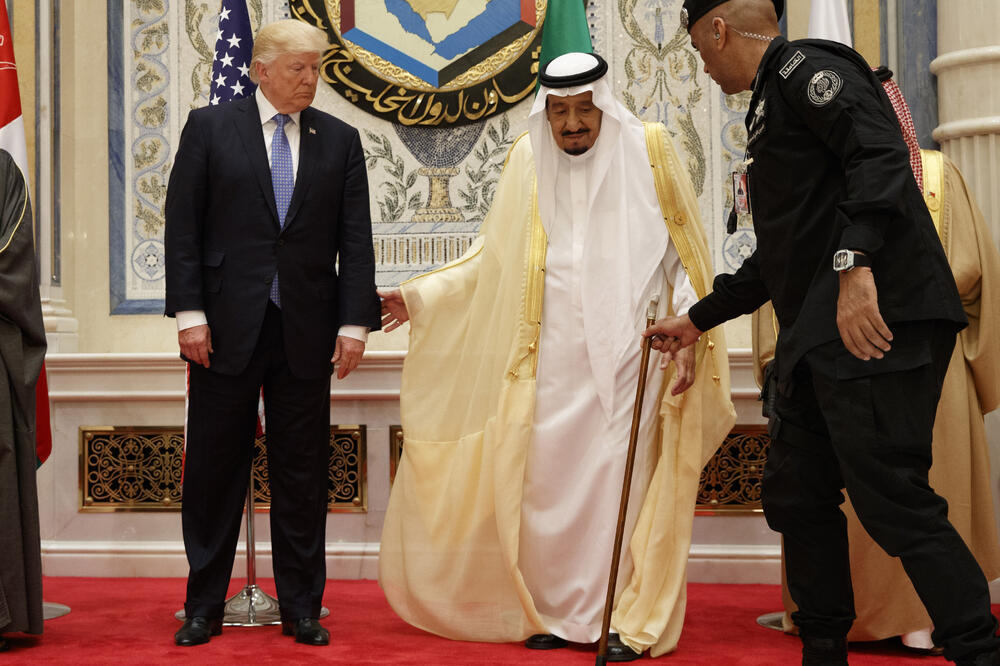 Tramp i kralj Salman, Foto: AP