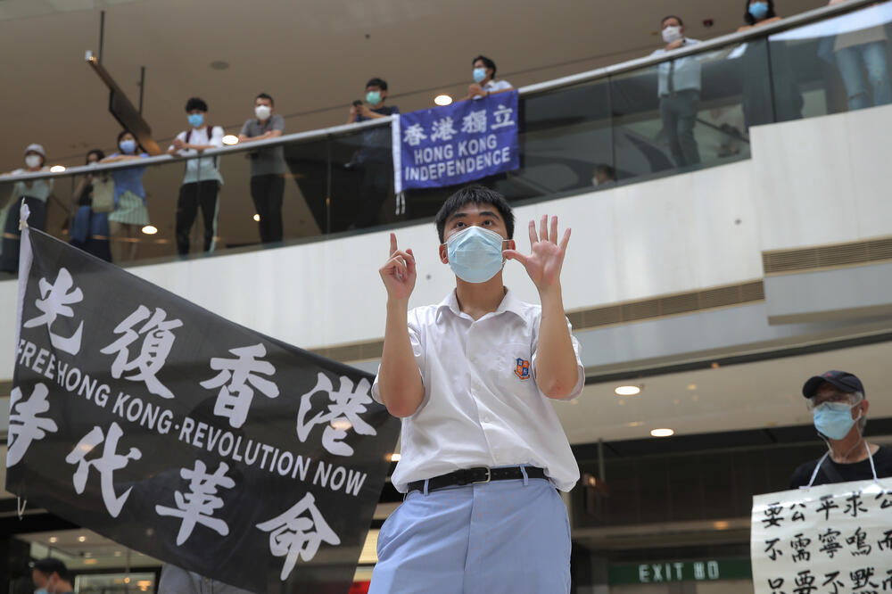 Detalj sa protesta u Hongkongu, Foto: AP/Beta