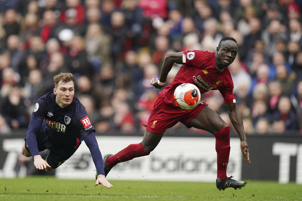 Sadio Mane čeka nastavak Premijer lige da osvoji titulu sa Liverpulom, Foto: Beta/AP