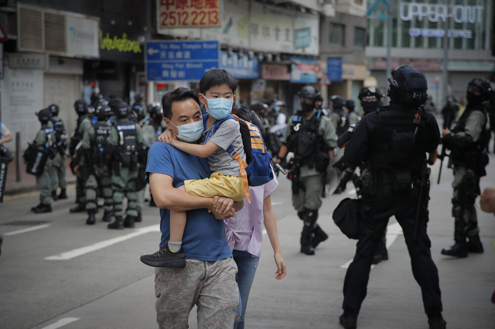 Sa danšnjeg protesta u hongkongu, Foto: AP