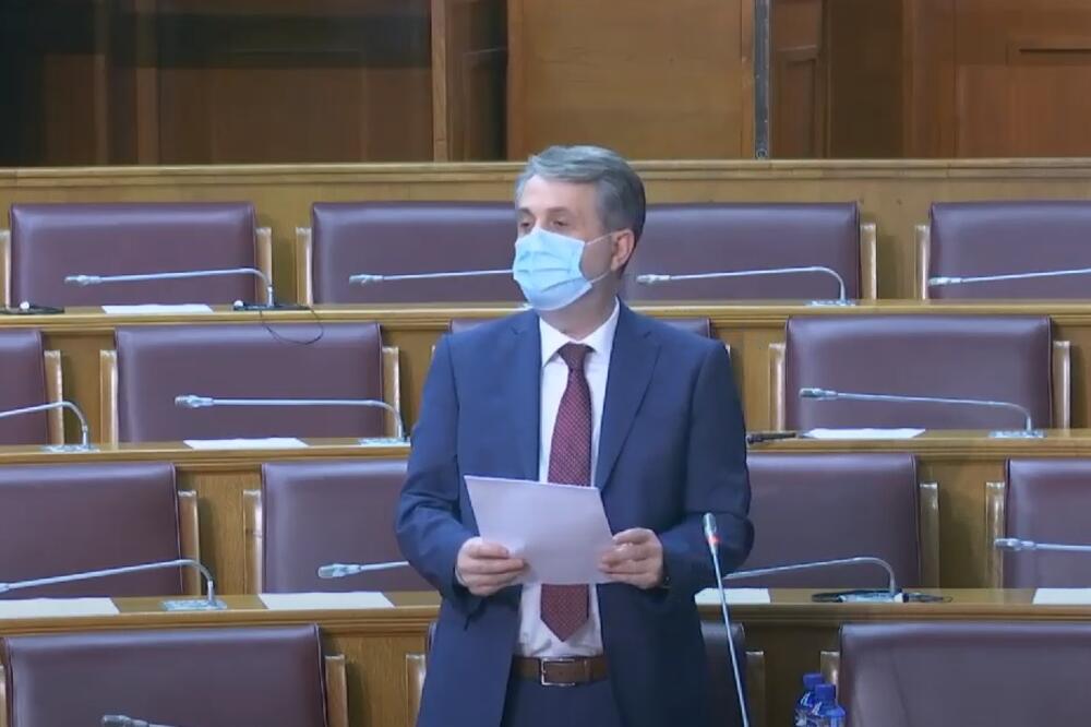 Nuhodžić, Foto: Screenshot/Skupština Crne Gore