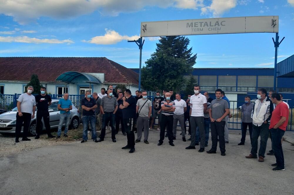 Okupljanje radnika Metalca, Foto: Svetlana Mandić