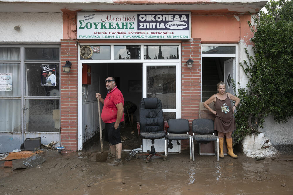 Poplave na grčkom ostrvu Evija, Foto: Beta/AP