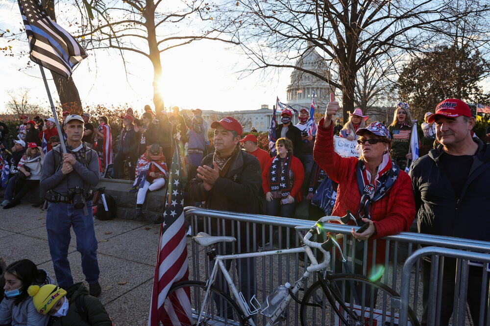 Trampove pristalice u Vašingtonu, Foto: Reuters