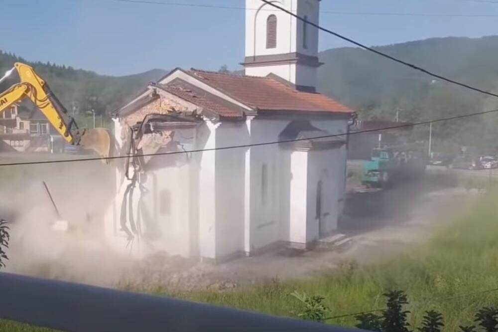 Rušenje crkve u Konjević Polju, Foto: Screenshot/Youtube