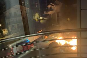 Budva: Zapaljen auto Mrvaljevića, uhapšena dvojica Nikšićana
