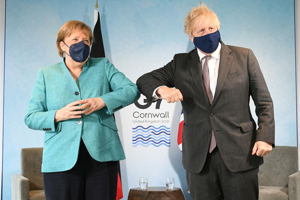 Merkel i Džonson, Foto: Reuters