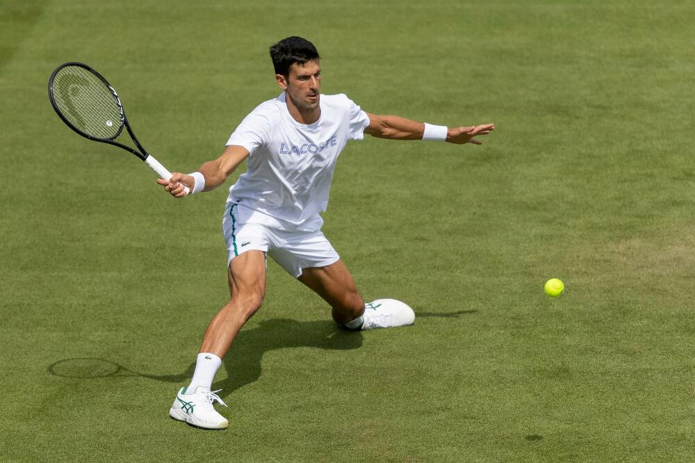 Novak Đoković na treningu, Foto: Reuters