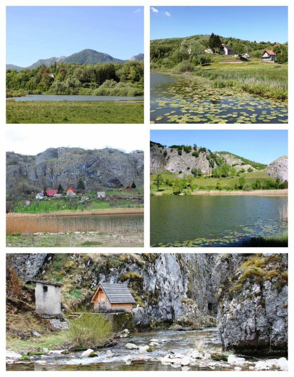 Malo i Veliko Pošćensko jezero i ulaz u kanjon Nevidio