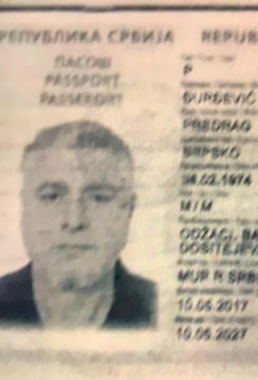 Živkovićev falsifikovani pasoš 