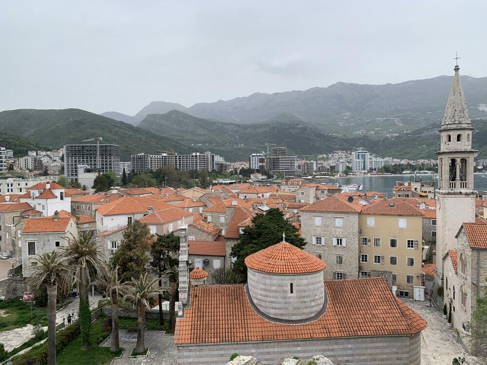 view from citadel in budva