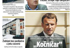 Naslovna strana "Vijesti" za 10. januar 2022.