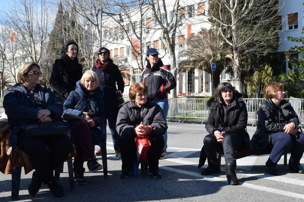 Sa protesta korisnica naknada iz marta 2017. godine, Foto: Luka Zeković