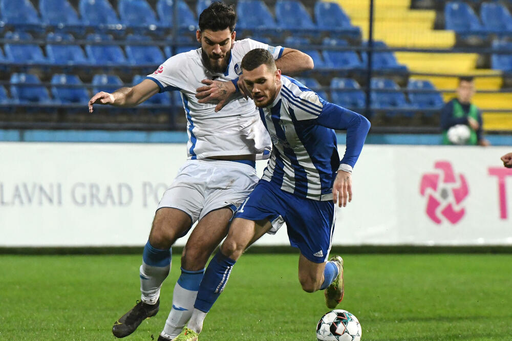 Miloš Drinčić (Sutjeska) i Zoran Petrović (Budućnost), Foto: Savo Prelević