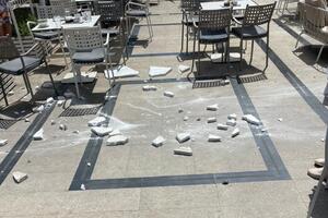 Podgorica: Fasada pala u baštu kafića, bez povrijeđenih