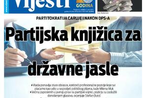 Naslovna strana "Vijesti" za 5. jun 2022.