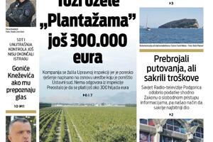 Naslovna strana "Vijesti" za 8. jun 2022.