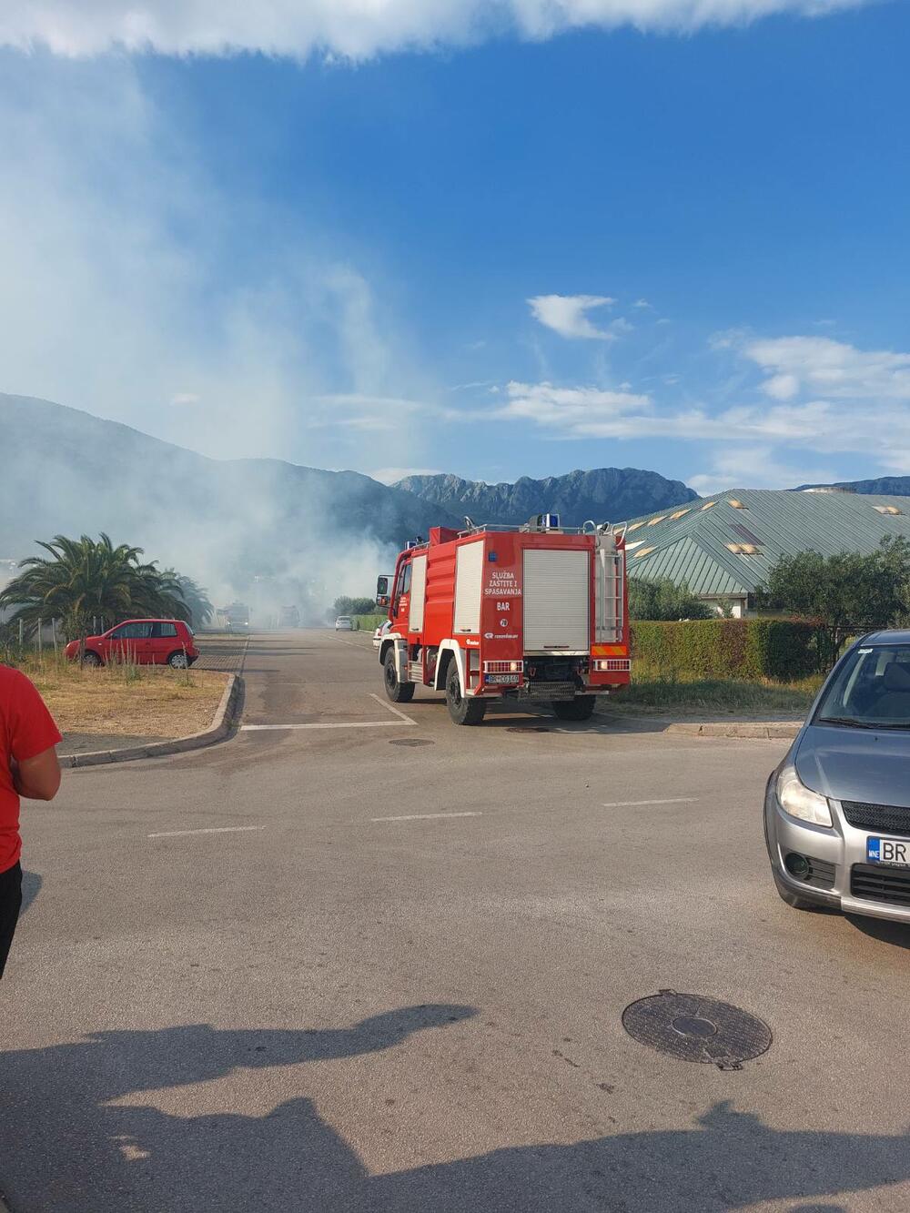 <p>Veliki broj vatrogasnih vozila gasio je požar, vjetar otežavao posao</p>