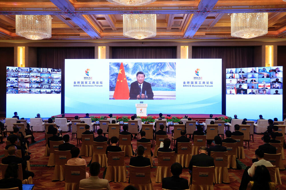 Obraćanje Sija Đinpinga na ceremoniji otvaranja Poslovnog foruma BRICS, Foto: Rojters