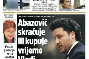 Naslovna strana "Vijesti" za 8. jul 2022.