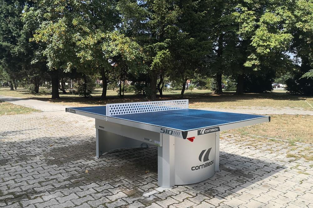 Jedan od stolova za stoni tenis u Nikšiću, Foto: Sekretarijat