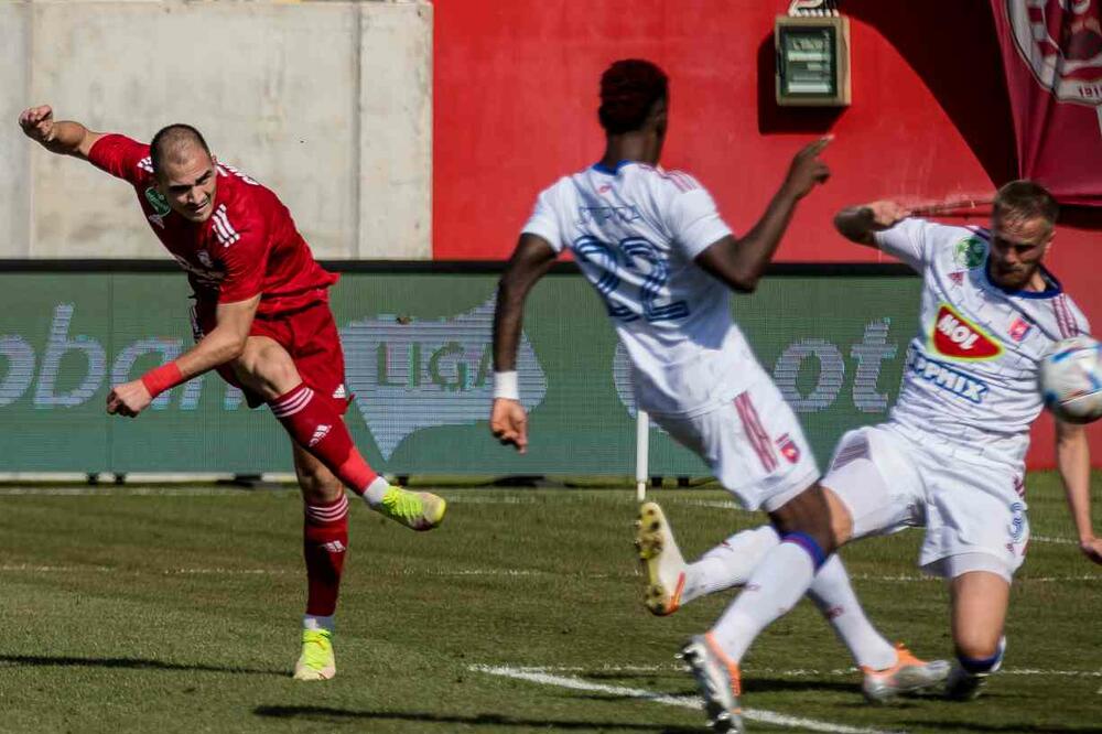 Camaj postiže gol za 1:0, Foto: Kisvárda FC