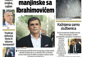 Naslovna strana "Vijesti" za utorak, 30. avgust 2022. godine