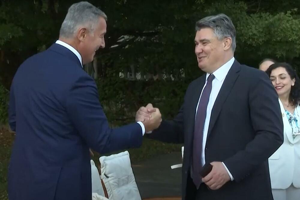 Đukanović i hrvatski predsjednik Zoran Milanović, Foto: Screenshot/Youtube