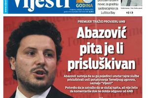 Naslovna strana "Vijesti" za nedjelju, 16. oktobar 2022. godine