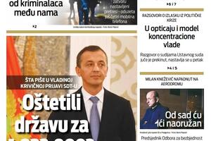 Naslovna strana "Vijesti" za 8. decembar 2022. godinu