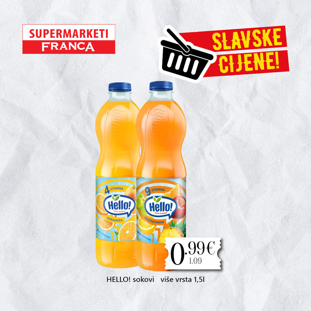 <p>Svratite do obližnjeg supermarketa Franca i uštedite kupujući!</p>