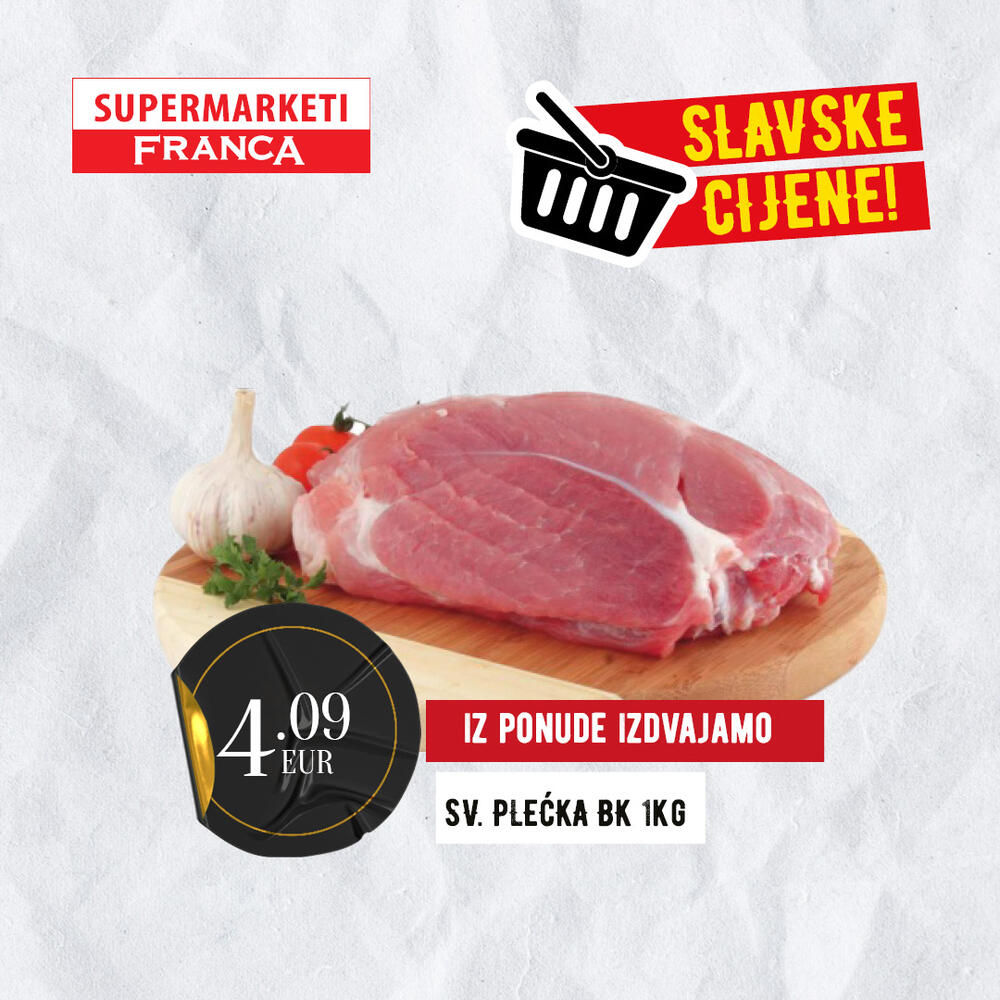 <p>Svratite do obližnjeg supermarketa Franca i uštedite kupujući!</p>