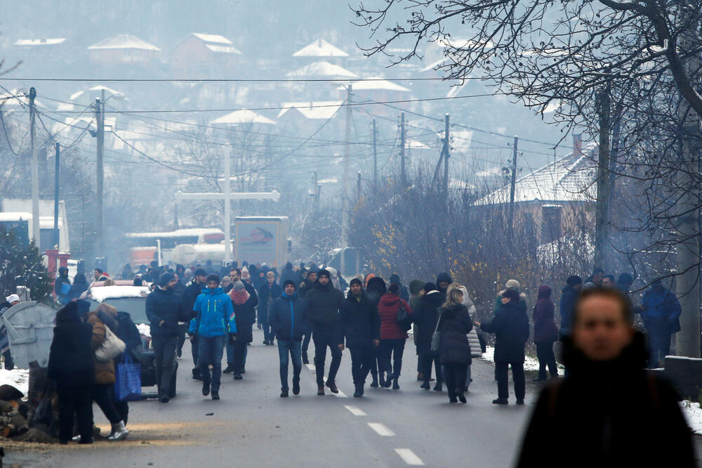 Blokade u selu Rudine prošle sedmice, Foto: Reuters