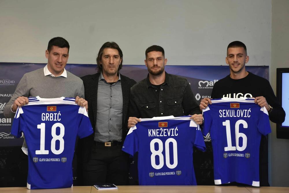 Grbić, Drobnjak, Knežević i Sekulović, Foto: FK Budućnost