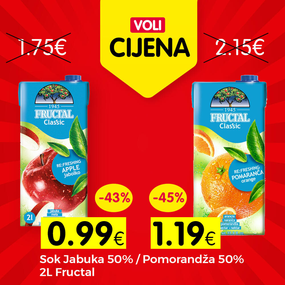 <p>Svratite do obližnjeg VOLI ili Naš diskont marketa</p>