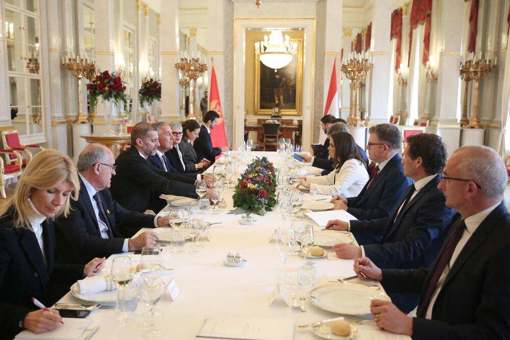 <p>Predsjednik Crne Gore u radnoj posjeti Mađarskoj - sastao se sa predsjednicom te države Katalin Novak</p>