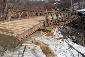 Mojkovac: Postavljen novi most na rijeci Ljevak u selu Polja