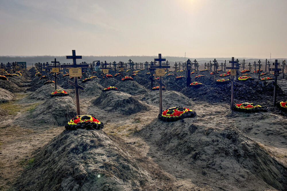 Groblje u Krasnodarskoj pokrajini na kojem su sahranjeni pripadnici Vagner grupe, Foto: Reuters