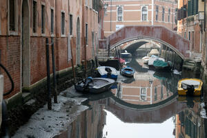 Kanali u Veneciji skoro presušili