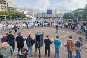 Protest u Podgorici: Rusi protiv agresije na Ukrajinu