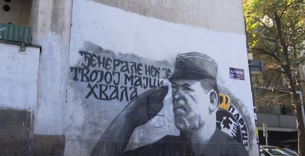 Mural Ratku Mladiću u Beogradu