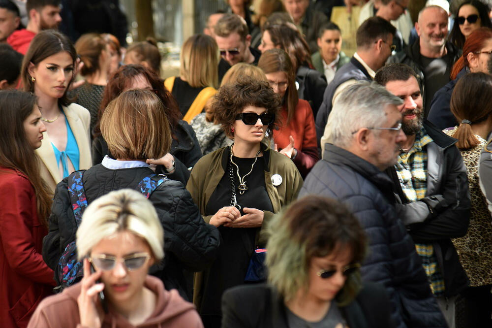 Detalj sa protesta, Foto: Boris Pejović