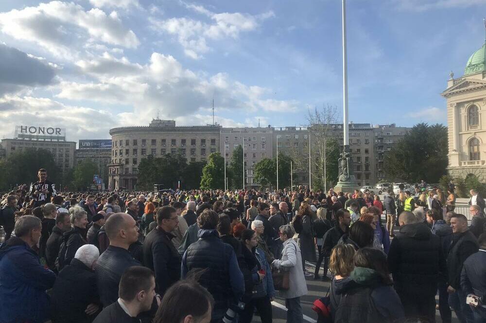 Sa protesta u Beogradu, Foto: Čitalac Vijesti