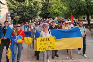 Protest podrške Ukrajini na Cetinju: "I Hitler je volio Vagnera"