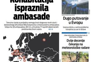 Naslovna strana "Vijesti" za 7. avgust 2023.